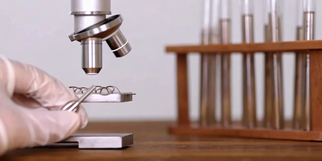 Medical device under microscope. Design control process.