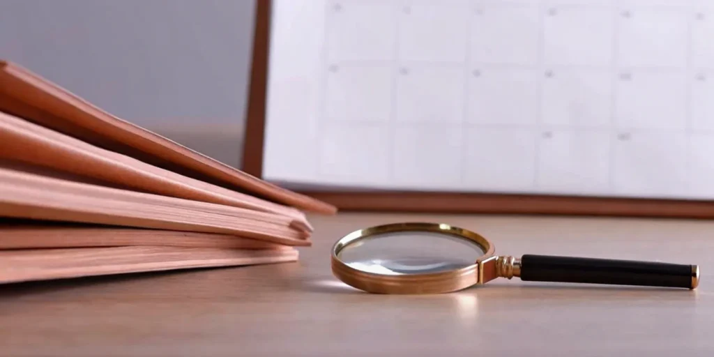 PMTA documents under review with a magnifying glass.