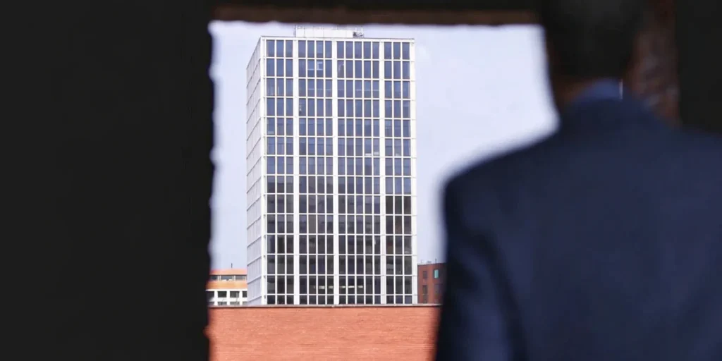 Regulatory consulting firm in a modern office building.