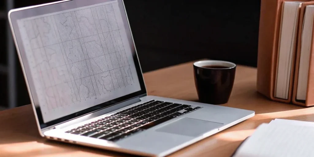 Regulatory filing services on laptop.