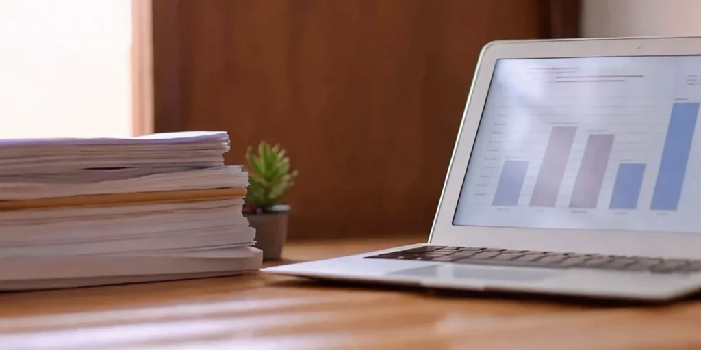 FDA tobacco product submission documents and data analysis on laptop.
