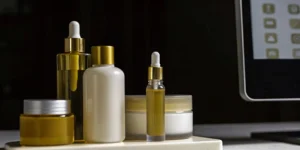 Cosmetic products in a facility undergoing the required FDA registration.