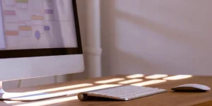 Regulatory professional managing a submission with eCTD publishing software.