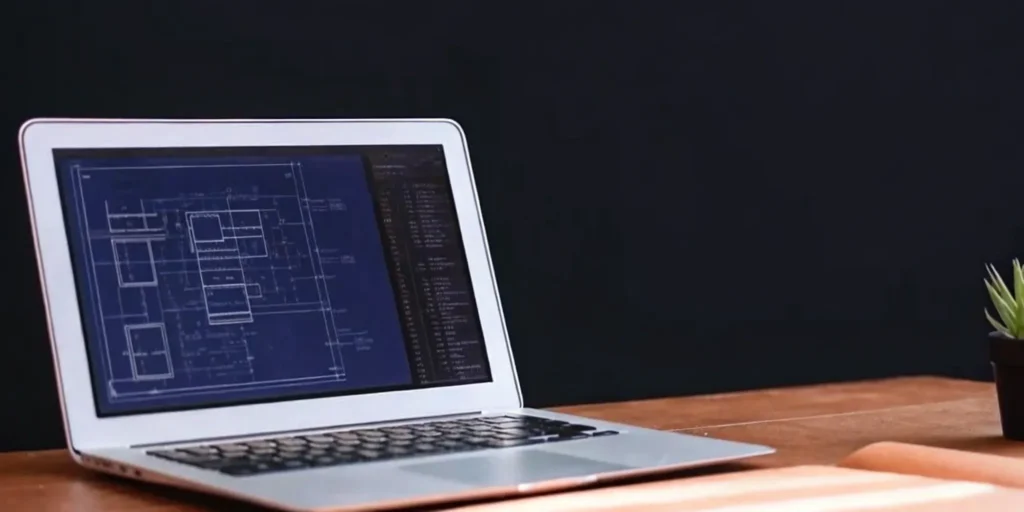 A blueprint for the 21 CFR 820 quality system regulation on a laptop screen.