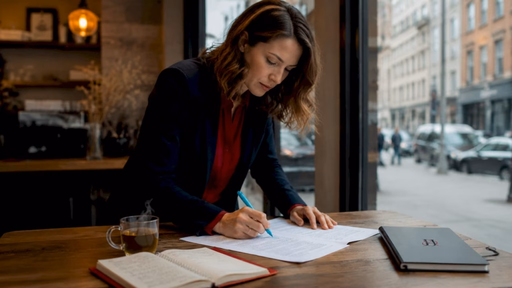 Compliance officer reviewing import regulations